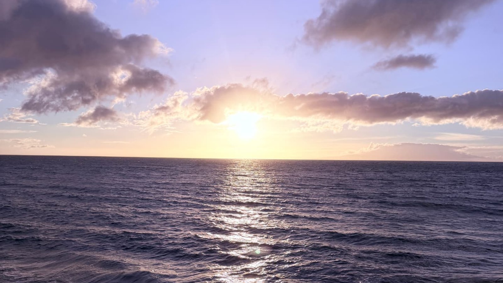 Sunset over the ocean in Maui
