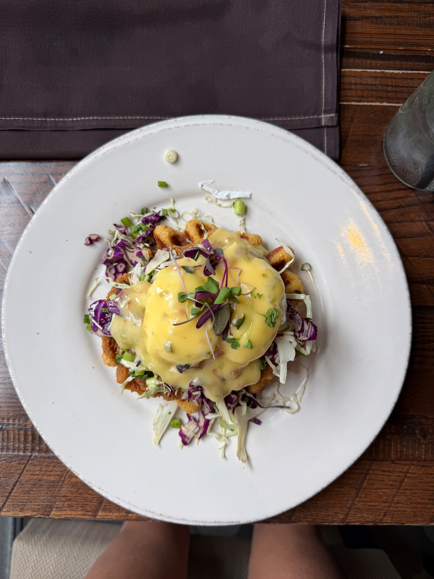 Waffle benedict at the Watertable